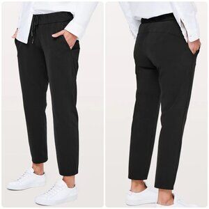 Lululemon On the Fly Pants Womens 4 Black Straight Leg Drawstring Waist Gorpcore